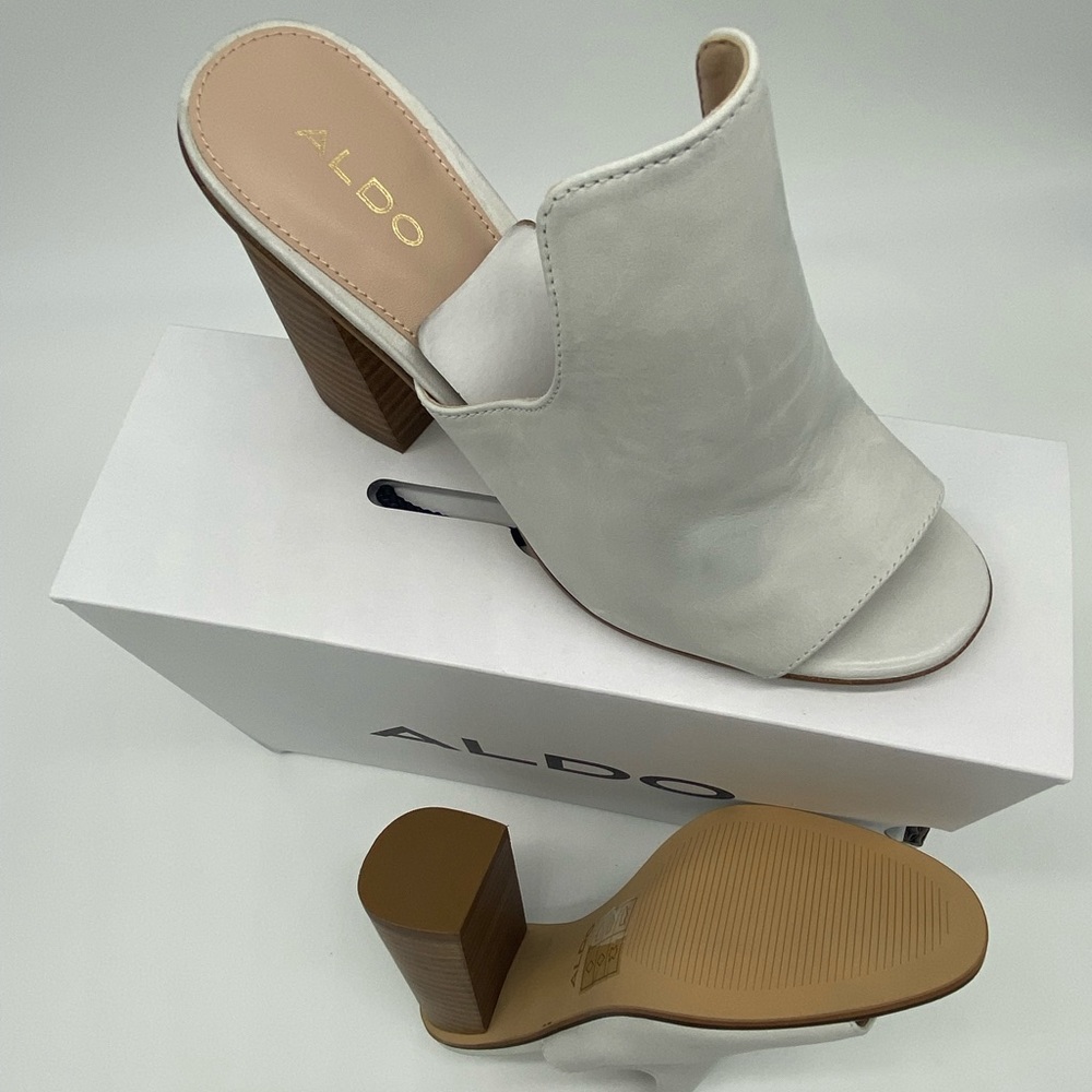 Aldo Legossa Leather Block Heel Mules - Picture 10 of 11